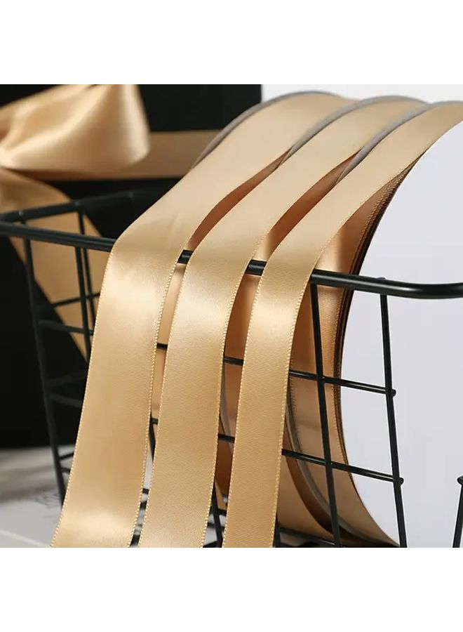 Champagne Gold Satin Ribbon 24 Yards 0 59 Inch Wide For Gift Wrapping Crafts - Image 1